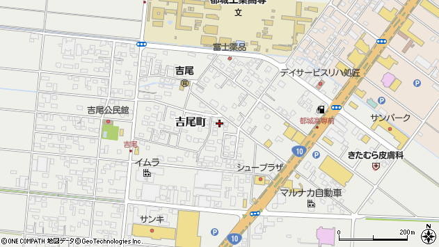 〒885-0006 宮崎県都城市吉尾町の地図