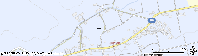 宮崎県都城市関之尾町周辺の地図