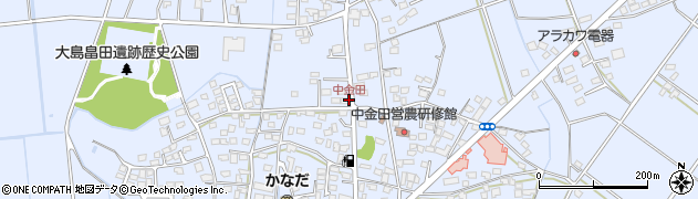 中金田周辺の地図