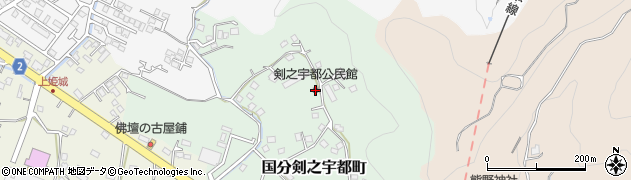 剣之宇都公民館周辺の地図