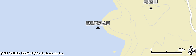 甑島国定公園周辺の地図
