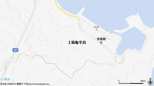 〒896-1281 鹿児島県薩摩川内市上甑町平良の地図