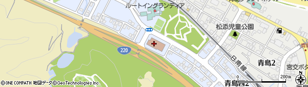 宮崎市青島地域センター周辺の地図