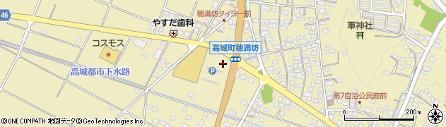 宮崎県都城市高城町穂満坊周辺の地図