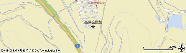 高原公民館周辺の地図