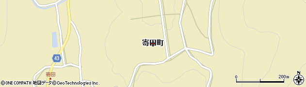 鹿児島県薩摩川内市寄田町周辺の地図