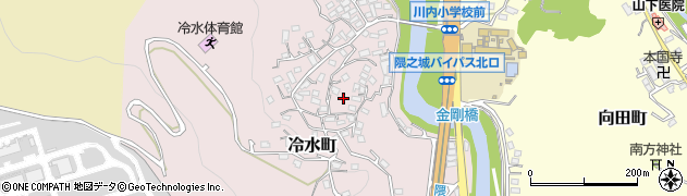 鹿児島県薩摩川内市冷水町446周辺の地図