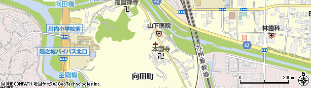鹿児島県薩摩川内市向田町周辺の地図