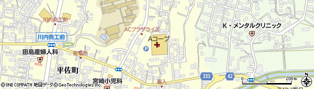 株式会社東京ランドリー　Ａコープ　川内店周辺の地図
