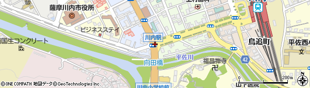 川内駅周辺の地図