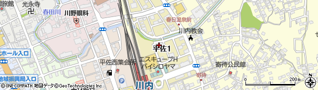 鹿児島県薩摩川内市平佐周辺の地図
