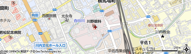 鹿児島県薩摩川内市横馬場町周辺の地図