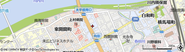 株式会社鹿児島銀行　かぎんローンセンター川内周辺の地図
