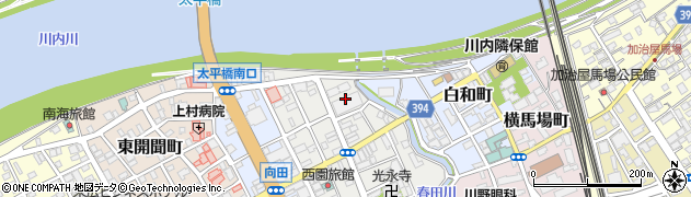 鹿児島県薩摩川内市向田本町16周辺の地図
