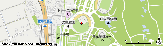 宮崎県総合運動公園第２硬式野球場（ひむかスタジアム）周辺の地図