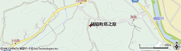 鹿児島県薩摩川内市樋脇町塔之原2882周辺の地図