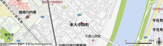 鹿児島県薩摩川内市東大小路町周辺の地図