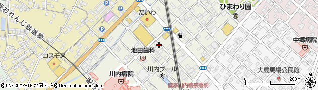 鹿児島県薩摩川内市原田町周辺の地図