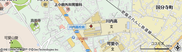 鹿児島県立川内高等学校周辺の地図