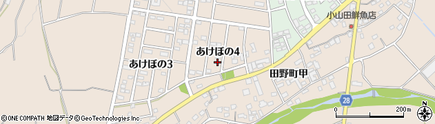 宮崎県宮崎市田野町あけぼの４丁目23周辺の地図