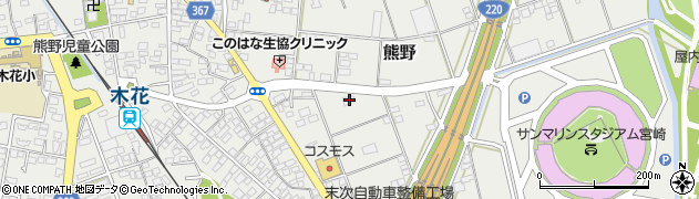宮崎県宮崎市熊野1591周辺の地図