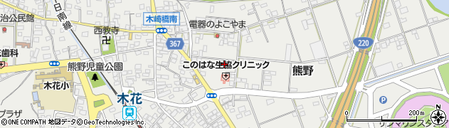 宮崎県宮崎市熊野1618周辺の地図