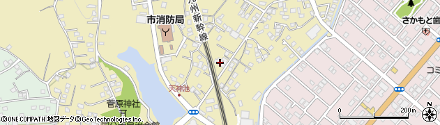 鹿児島県薩摩川内市中郷町周辺の地図
