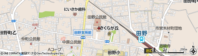 宮崎市田野総合支所周辺の地図