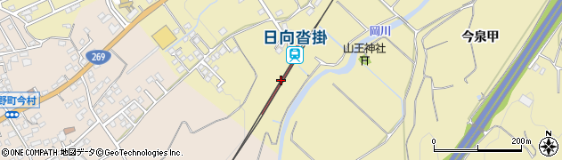日向沓掛駅周辺の地図