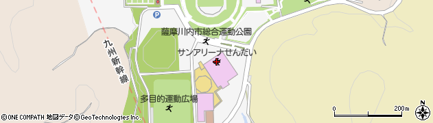 薩摩川内市総合体育館（サンアリーナせんだい）周辺の地図