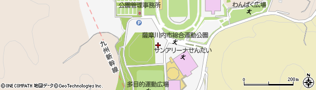 鹿児島県薩摩川内市運動公園町周辺の地図