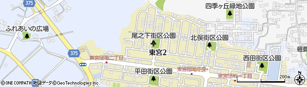 尾ノ下街区公園トイレ周辺の地図
