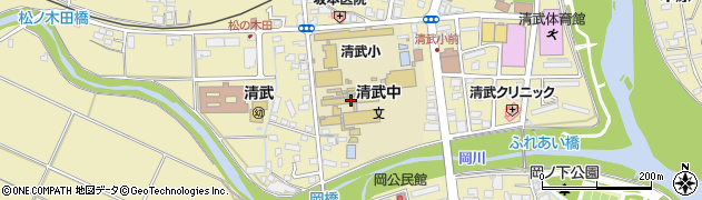 宮崎市立清武中学校周辺の地図
