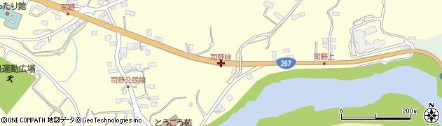司野峠周辺の地図