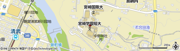 宮崎学園短期大学　入試広報直通周辺の地図
