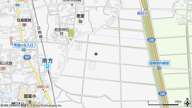 〒880-0921 宮崎県宮崎市本郷南方の地図