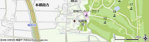 宮崎県宮崎市田吉4881周辺の地図