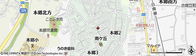 宮崎県宮崎市本郷周辺の地図