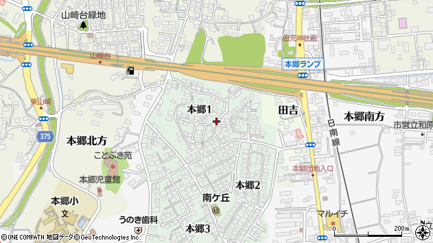 〒880-0922 宮崎県宮崎市本郷の地図