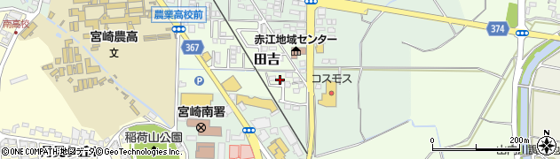 宮崎県宮崎市田吉5704周辺の地図