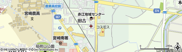 宮崎県宮崎市田吉5702周辺の地図