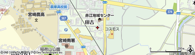 宮崎県宮崎市田吉5703周辺の地図