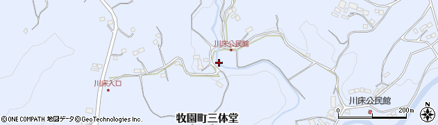 鹿児島県霧島市牧園町三体堂周辺の地図