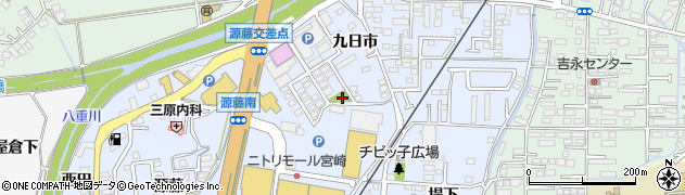 東田緑地広場周辺の地図
