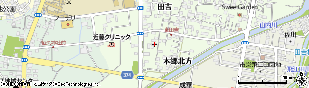 宮崎県宮崎市田吉1278周辺の地図