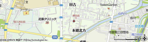 宮崎県宮崎市田吉1281周辺の地図