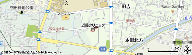 宮崎県宮崎市田吉822周辺の地図