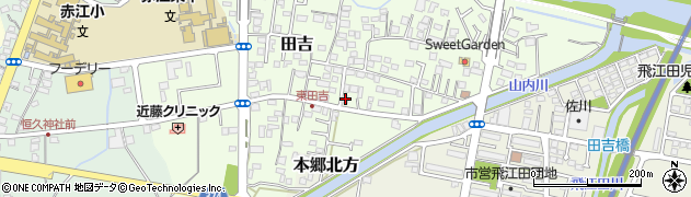宮崎県宮崎市田吉1301周辺の地図