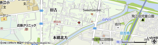 宮崎県宮崎市田吉1370周辺の地図