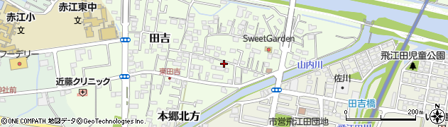 宮崎県宮崎市田吉1364周辺の地図